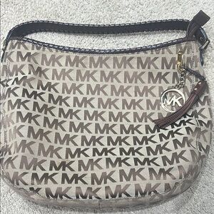 Michael Kors Brown Monogram Shoulder Bag